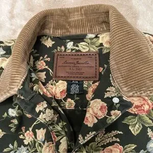 Ralph Lauren Floral Utility Jacket - Navy green and Tan